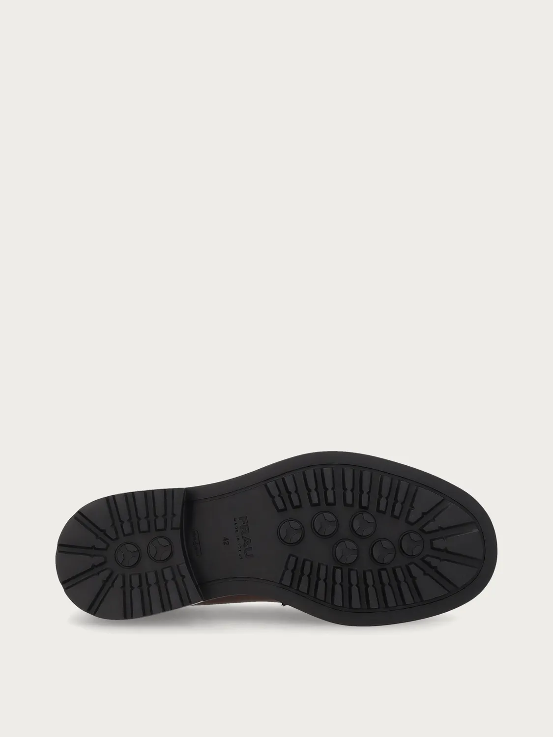 Frau Signature bruine leren loafers gerimpeld kalfsleer