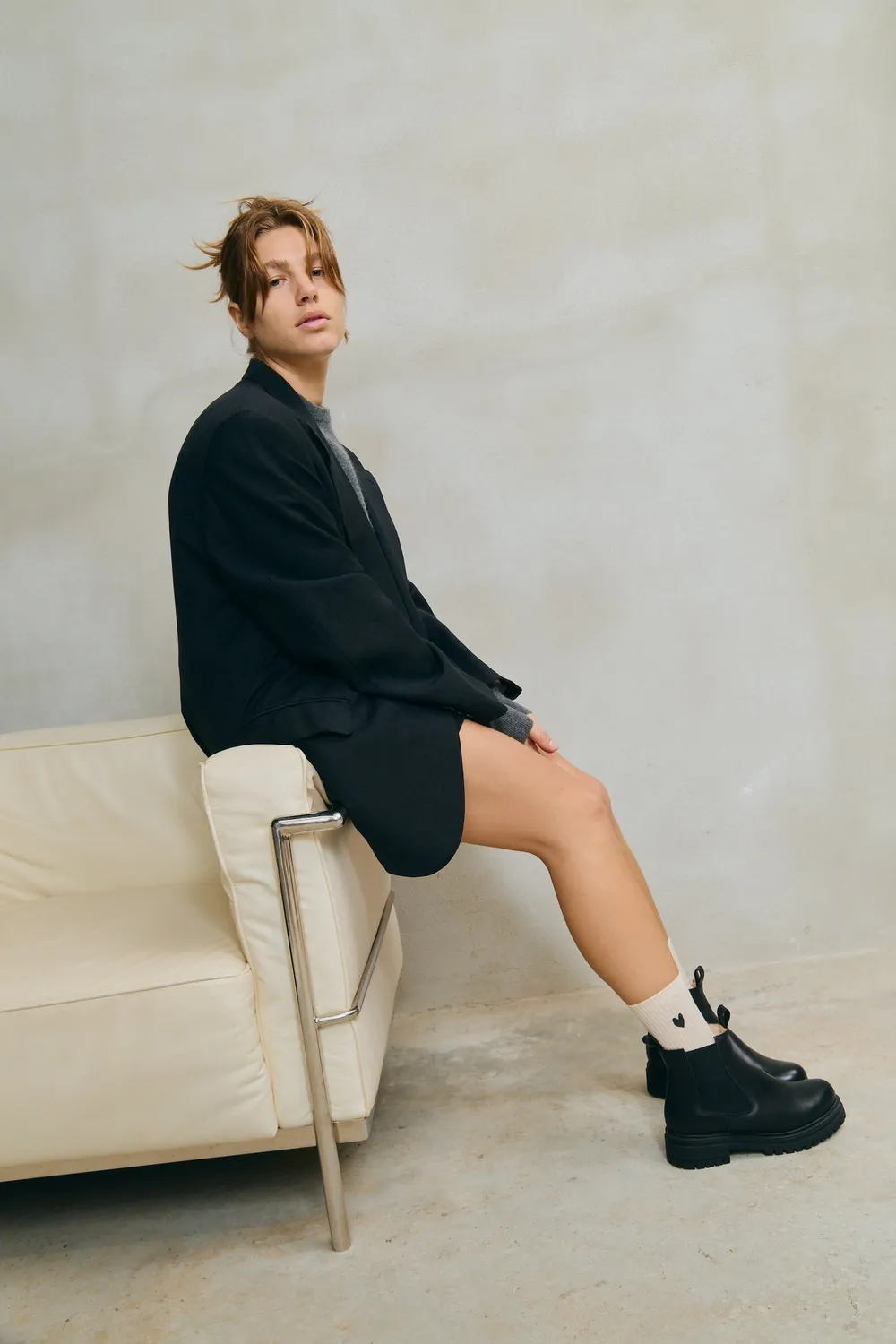 Jutelaune Mischa Black chelsea boots zwart leer