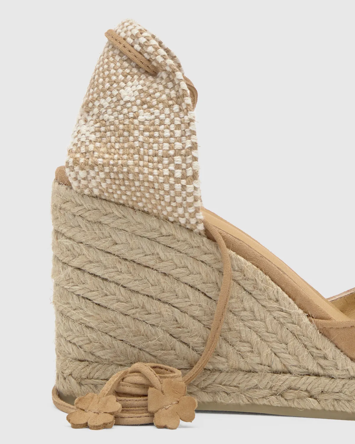 Castaner Joyce 8/007 espadrilles toast suède veter 9 cm