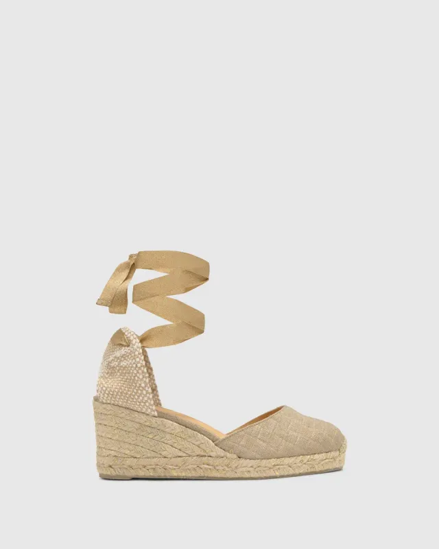 Castaner Carina 6/290 espadrilles goud metallic linnen