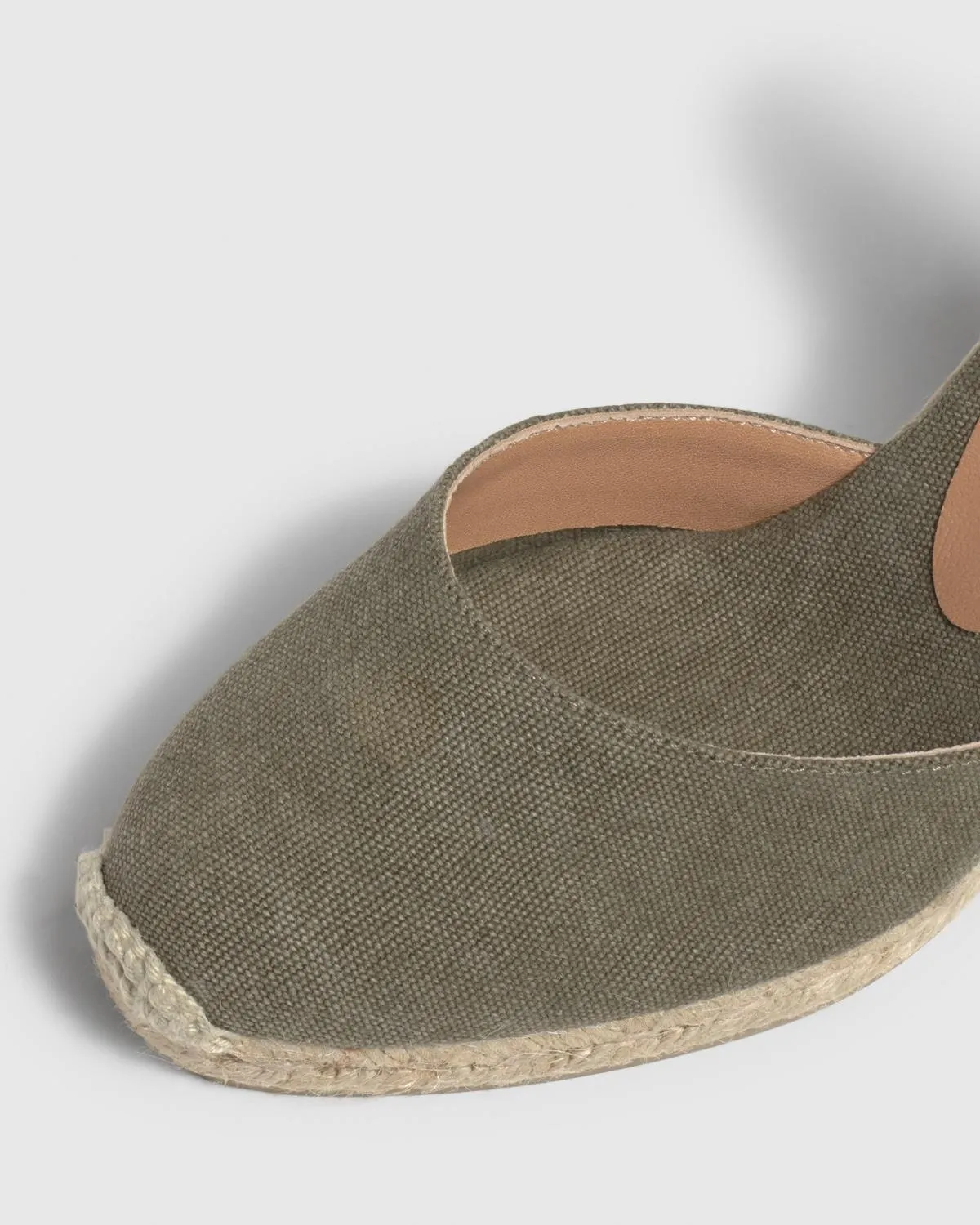 Castaner Carina 8/002 espadrilles olijf sleehak 9 cm