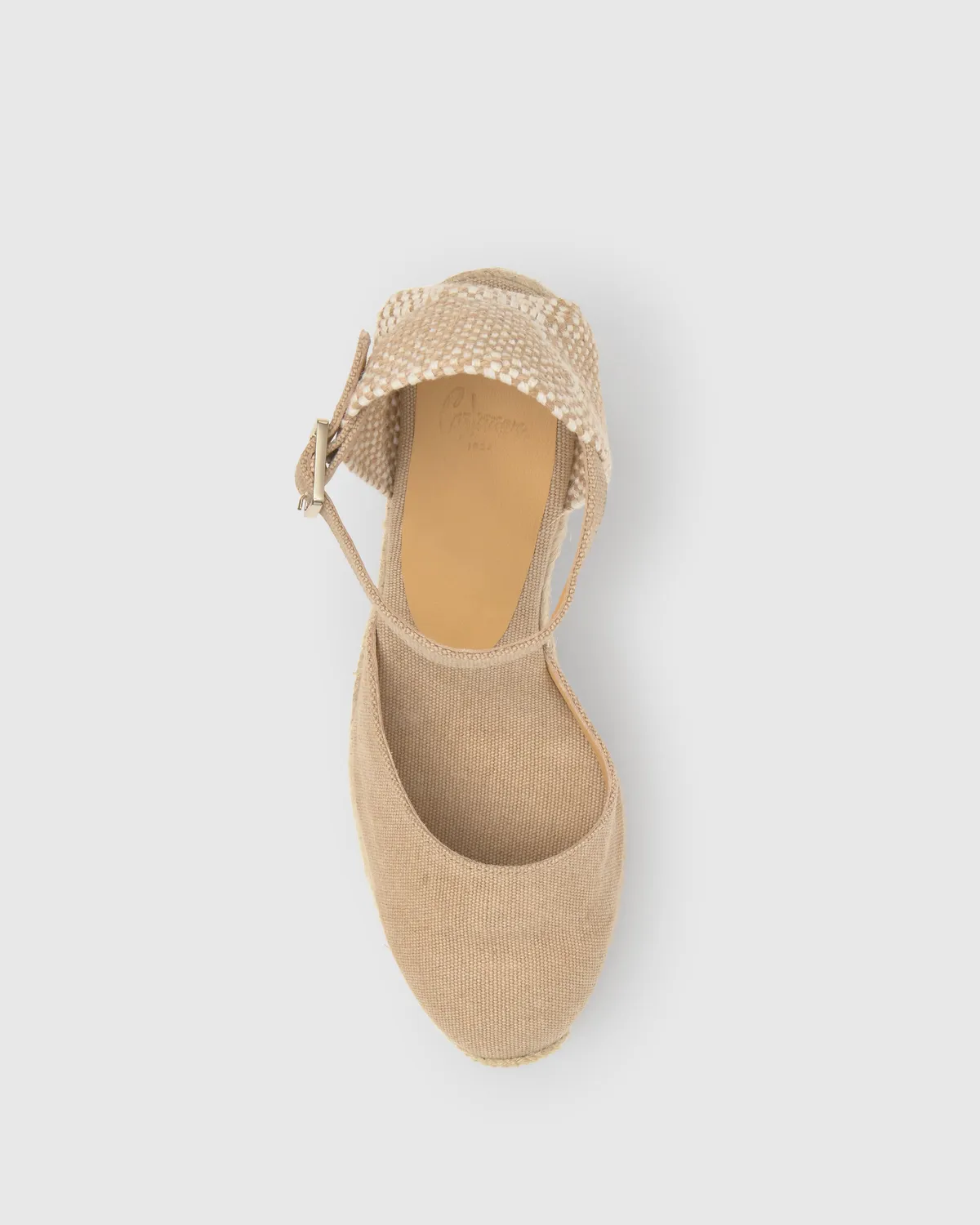 Castaner Carol 8ED/002 espadrilles beige 11 cm sleehak