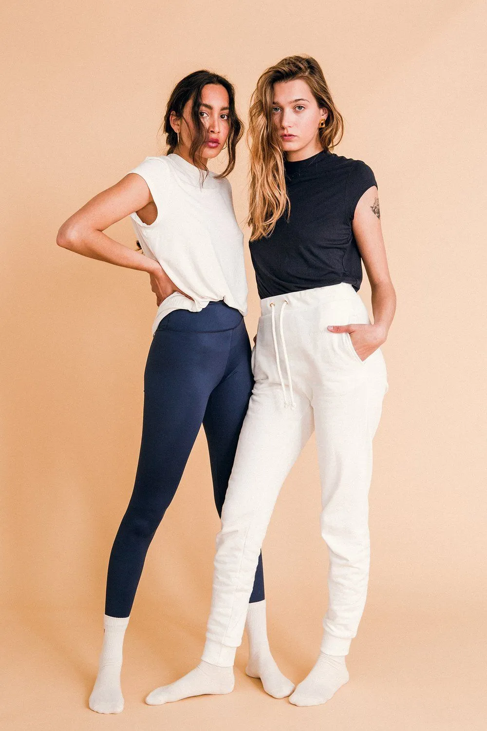 Jutelaune Cream Joggers joggingbroek crème bio-katoen
