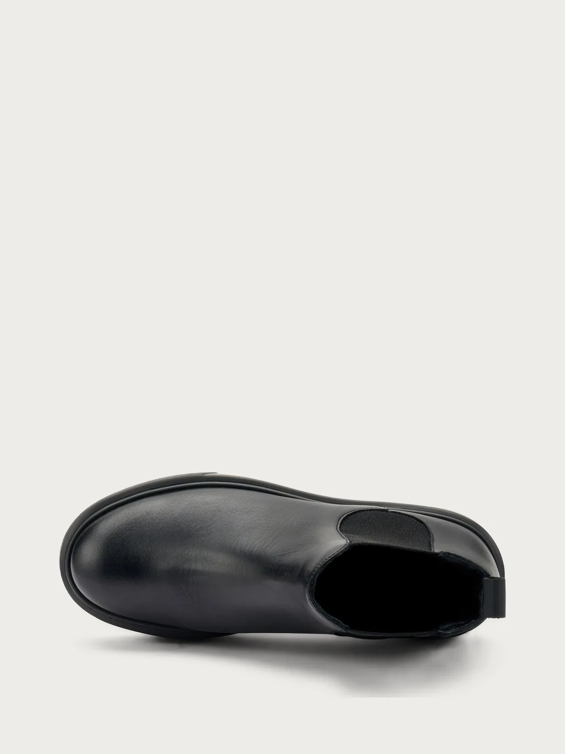 Frau Verona Beatle Chelsea Boots Zwart Leer Dames