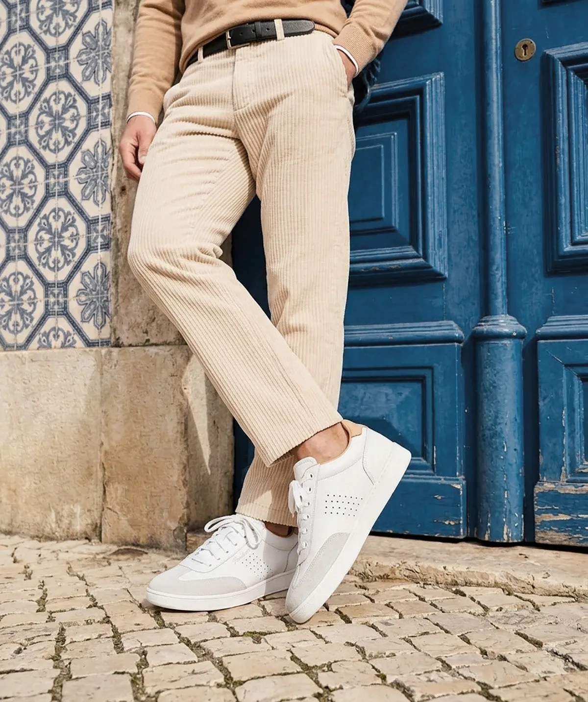 Finsbury Tom sneakers wit leer heren