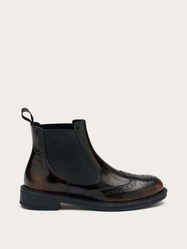 Frau Verona lichtbruine leren chelsea boots dames