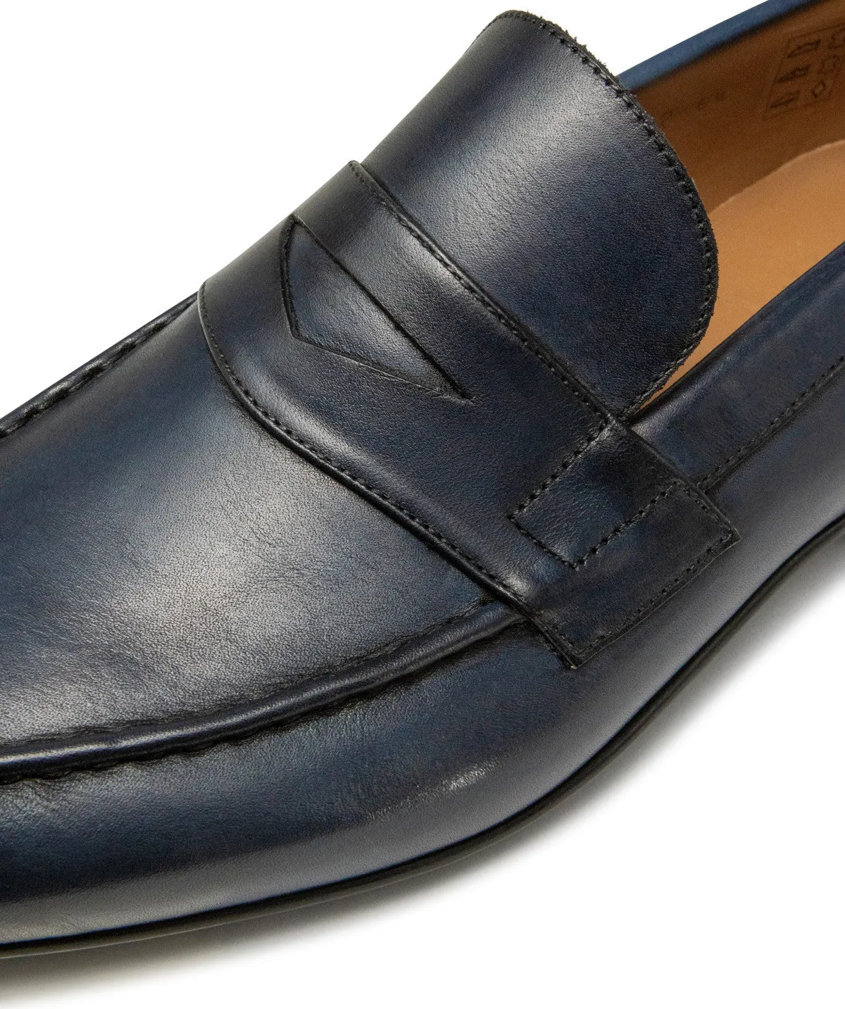Finsbury CLAYTON loafers blauw gepatineerd