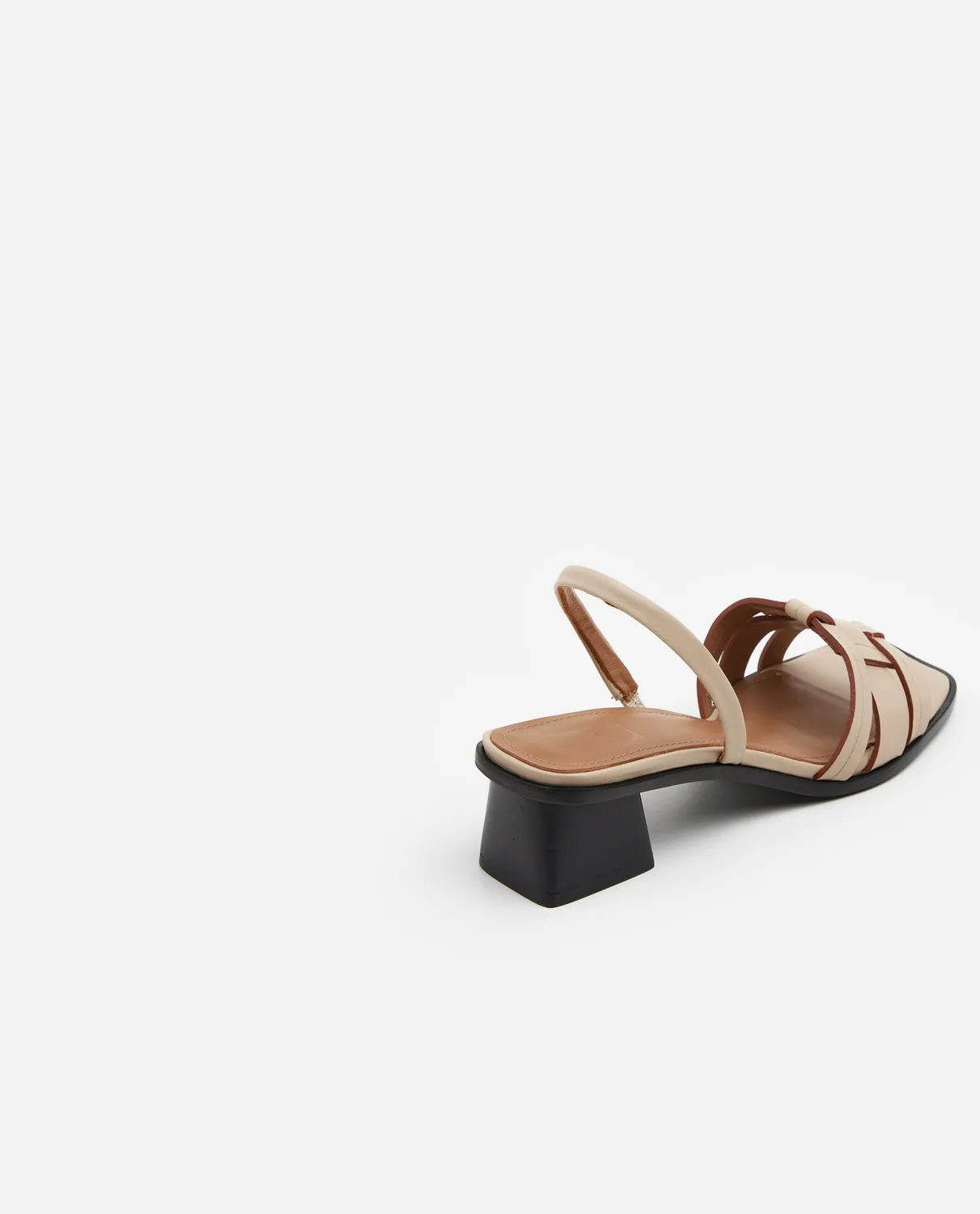 Flattered Freja sandalen crème leer middenhak