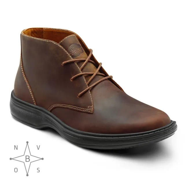 Dr. Comfort Ruk heren chukka boot leer gevoerd
