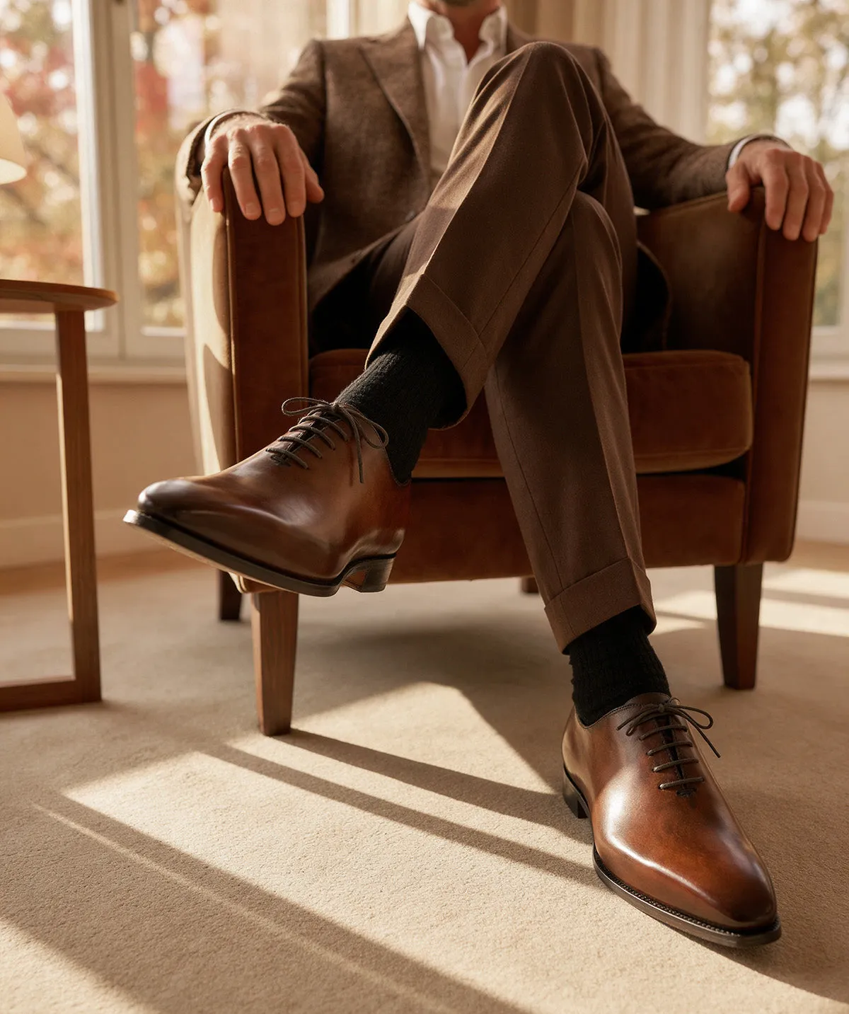 Finsbury Romeo Oxfords Bruin Patina Leer