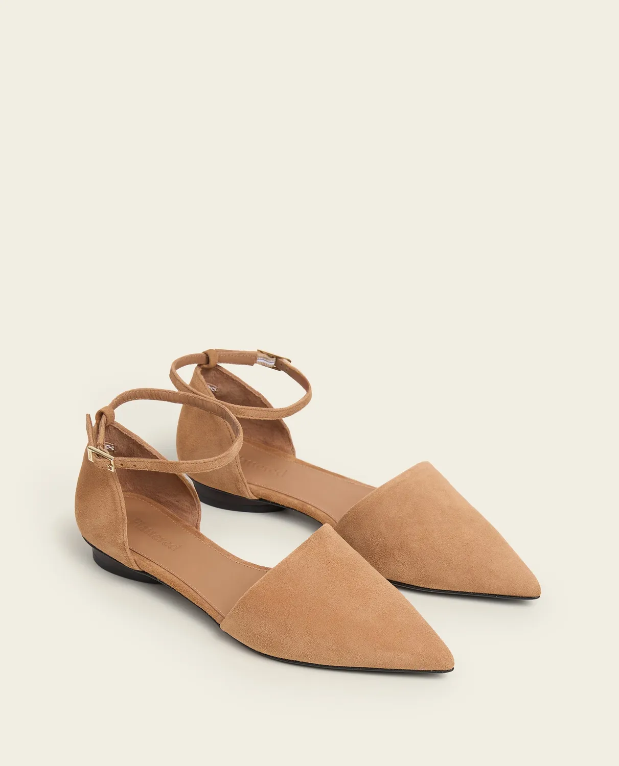 Flattered Frankie ballerina’s cognac suède