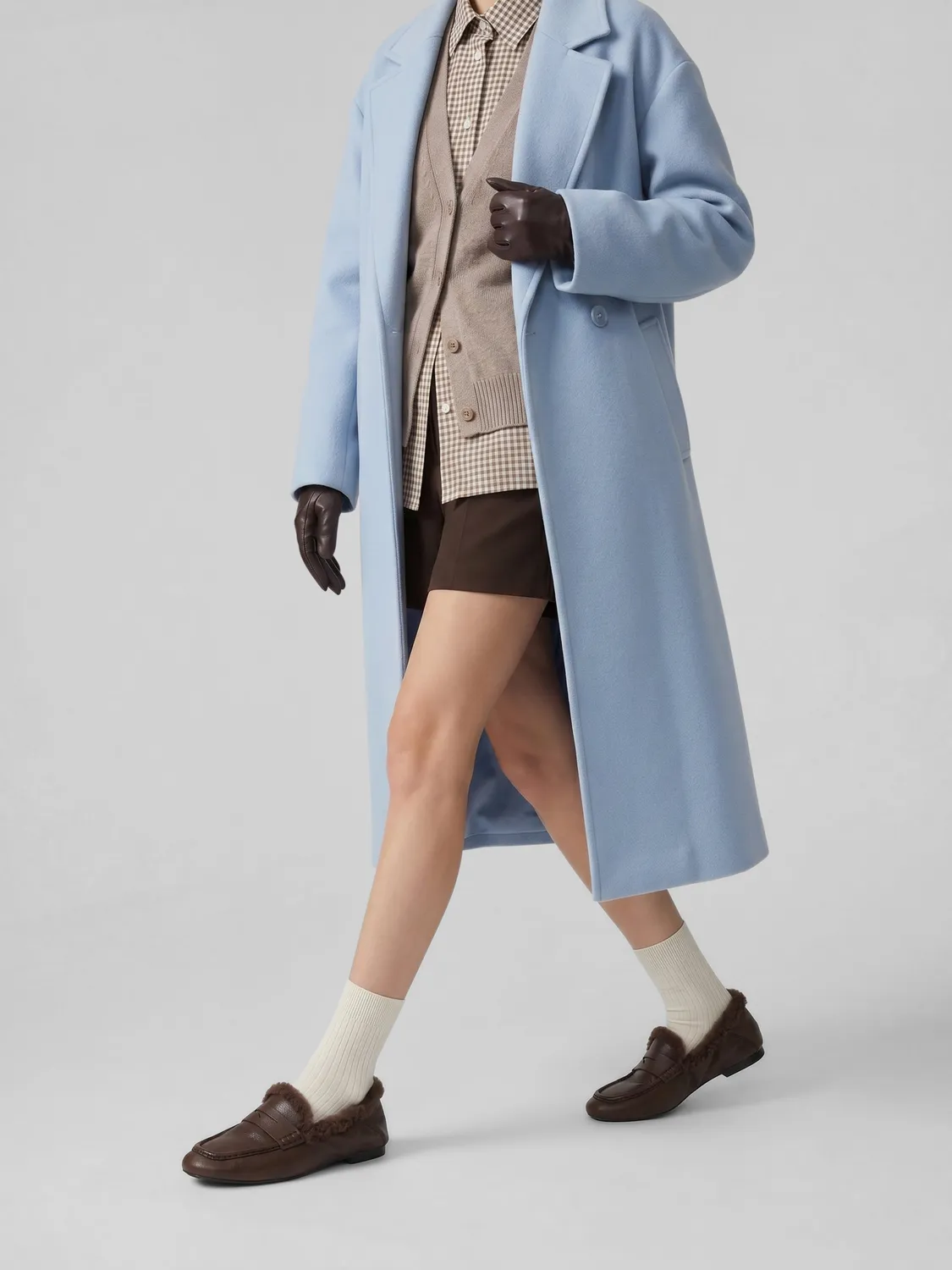 Frau Verona loafers bruin leer bont dames