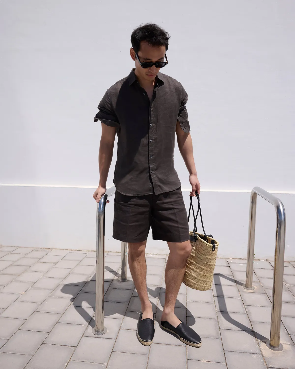 Castaner Polo POLO/249 heren espadrilles zwart leer