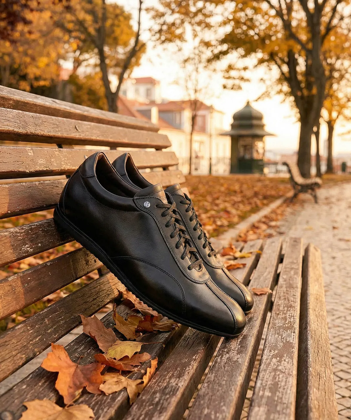 Finsbury Copan zwarte sneaker heren 7-gaats