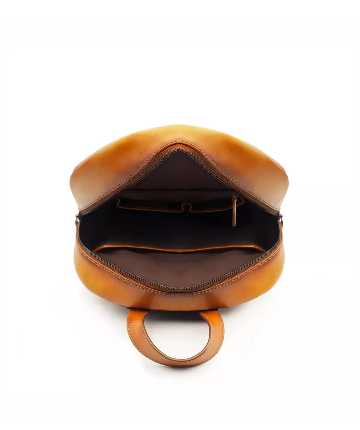Finsbury Patinated Gold rugzak leer bruin 37cm laptop