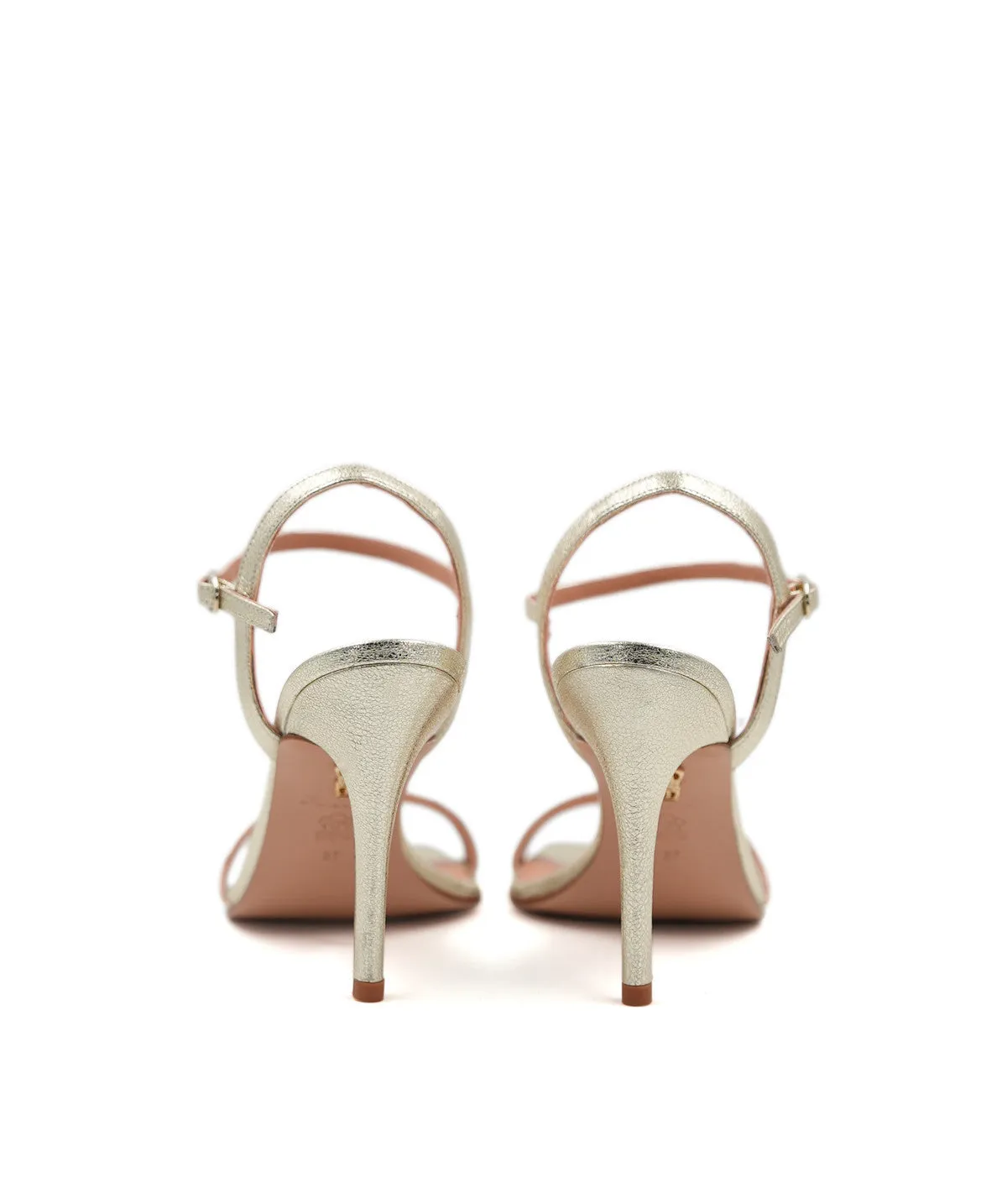 Finsbury Gloria Gold sandalen goud leer 9 cm hak