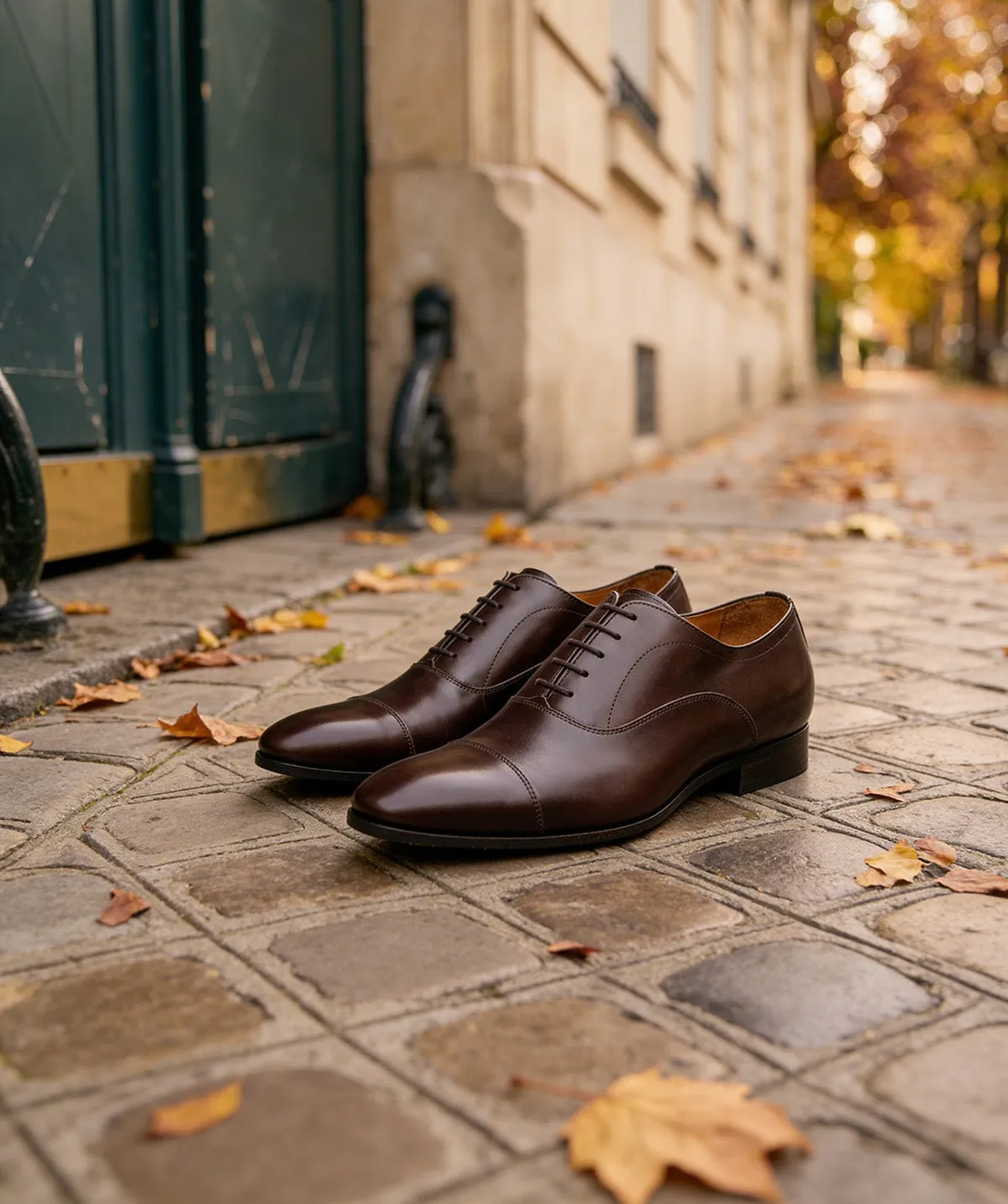 Finsbury Whitney oxford schoenen donkerbruin glad leer
