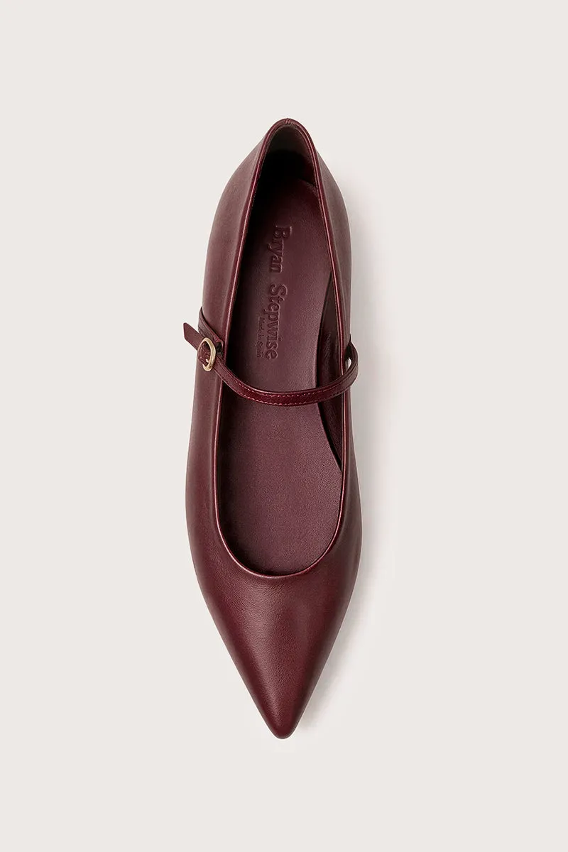 Bryan Stepwise Marlo ballerina's bordeaux leer