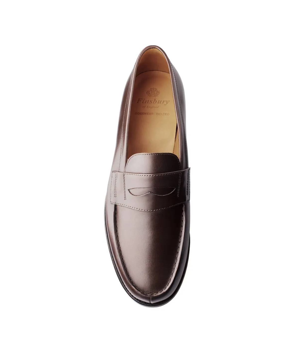 Finsbury COLLEGE 1986 loafer donkerbruin leer mocassin