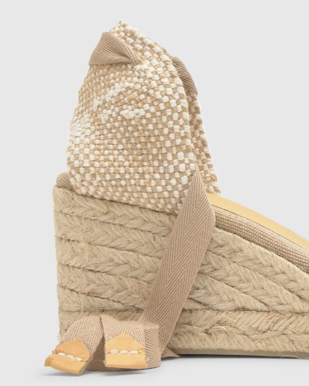 Castaner Chiara 6 espadrilles zand 7 cm veterhak