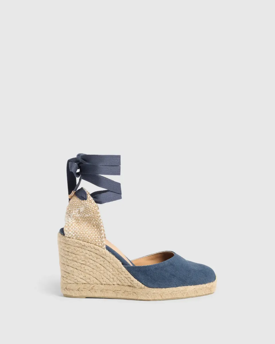 Castaner Carina 8/002 espadrilles donkerblauw canvas 9 cm
