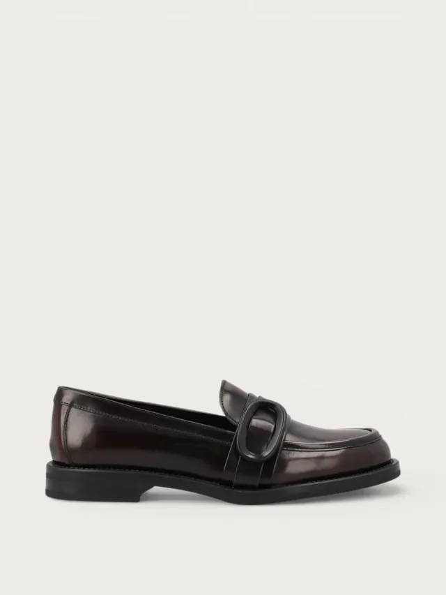Frau Verona loafers bordeaux leer gesp dames
