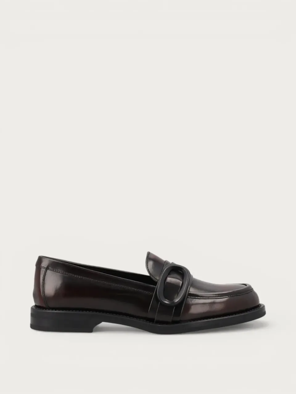 Frau Verona loafers bordeaux leer gesp dames