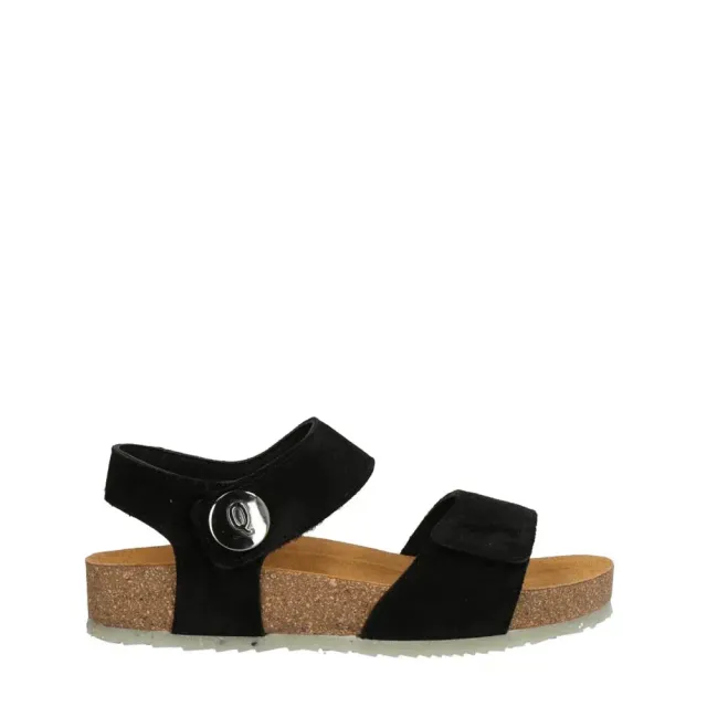 Q Fit 4056.02.001 zwarte nubuck sandalen klittenband