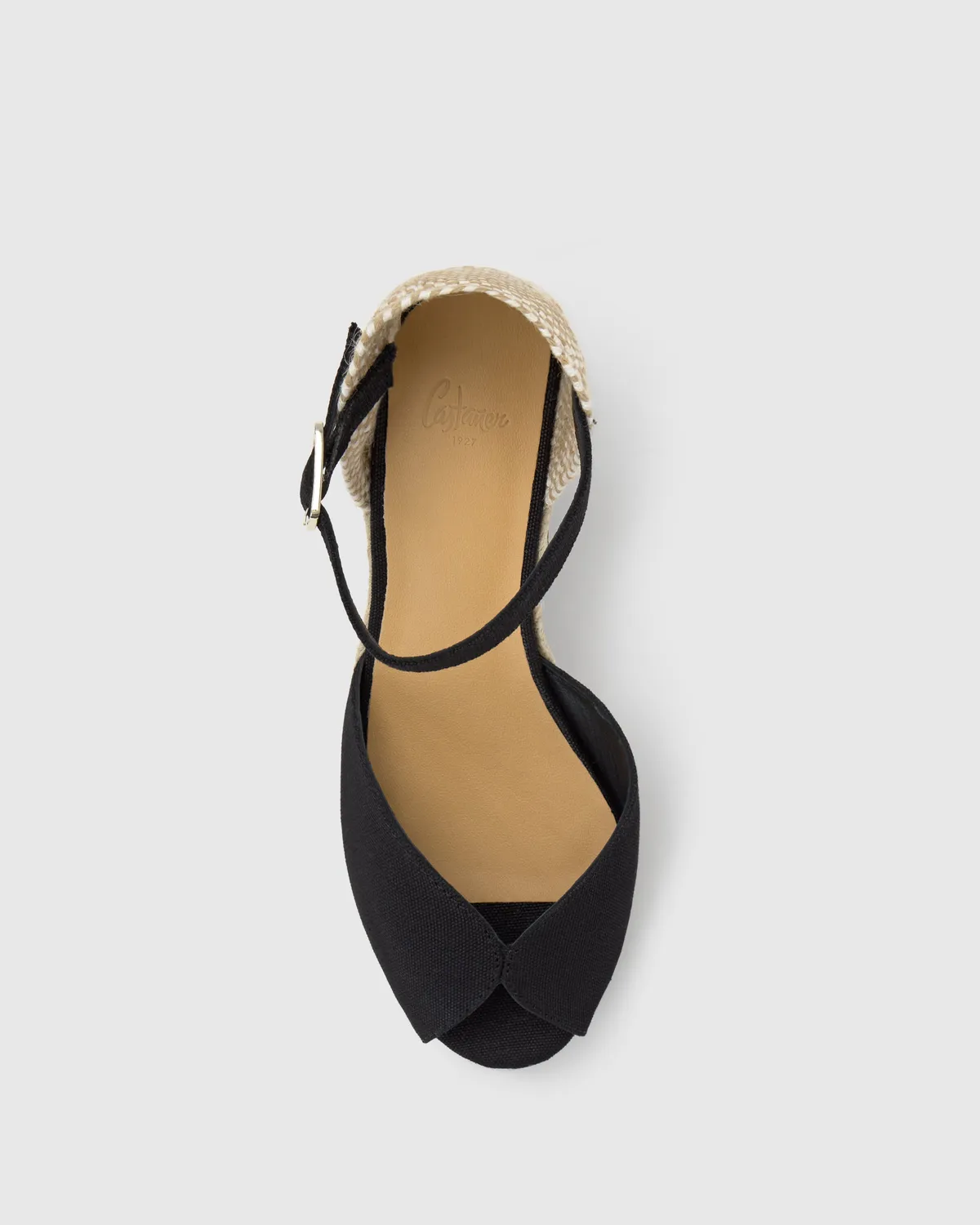 Castaner Bianca 6/001 sleehaksandalen zwart canvas