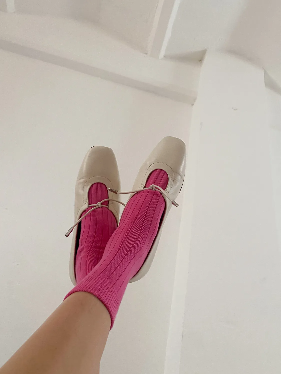 Jutelaune Fucsia Canale sokken one size biologisch katoen