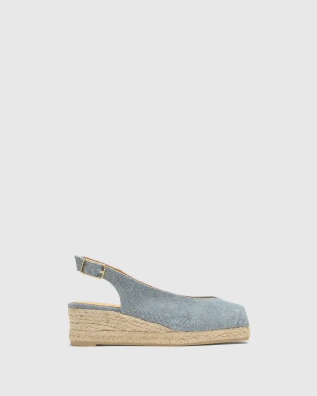 Castaner Dosalia 3 002 espadrilles aqua 5 cm wig