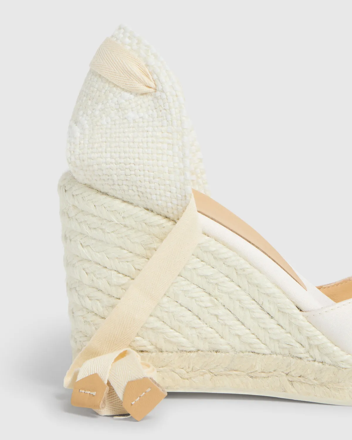 Castaner Carina C 8 006 espadrilles ecru satijn strik