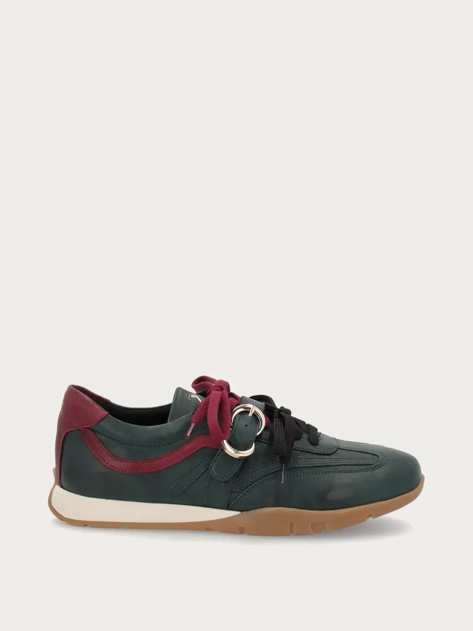 Frau Cross Hybrid dames sneakers groen leer slim
