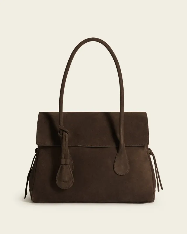 Flattered Lydia tote bag chocolate suède