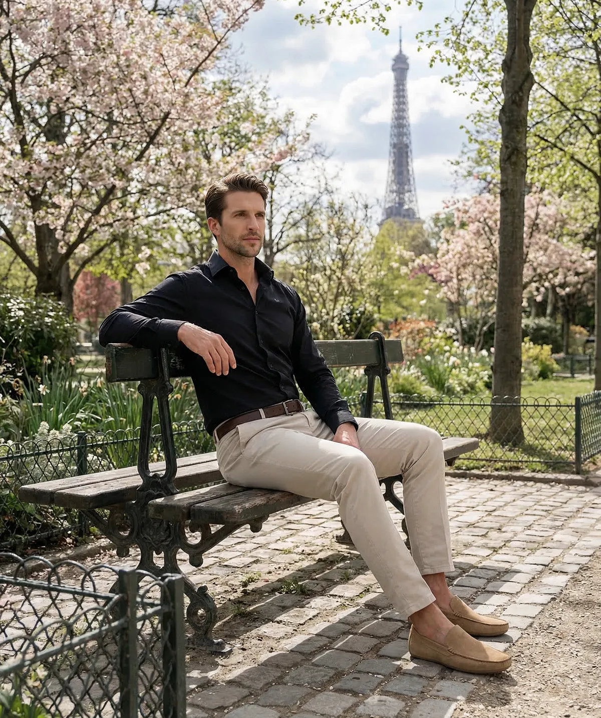 Finsbury Dandy loafer zand suède calfskin