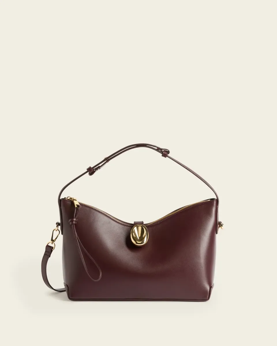 Flattered Gaia handtas bordeaux leer