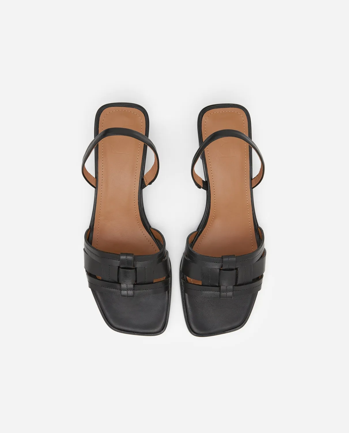 Flattered Freja sandalen zwart leer middenhak