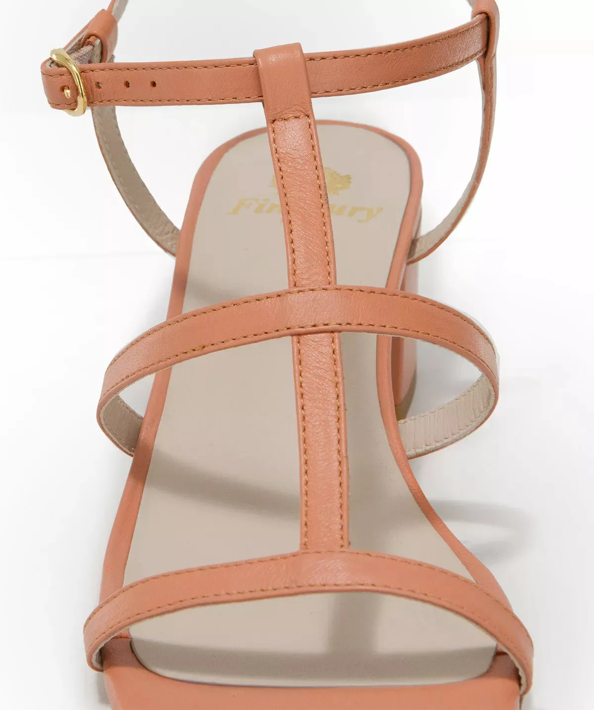 Finsbury Laura sandalen beige leer 4 cm hak