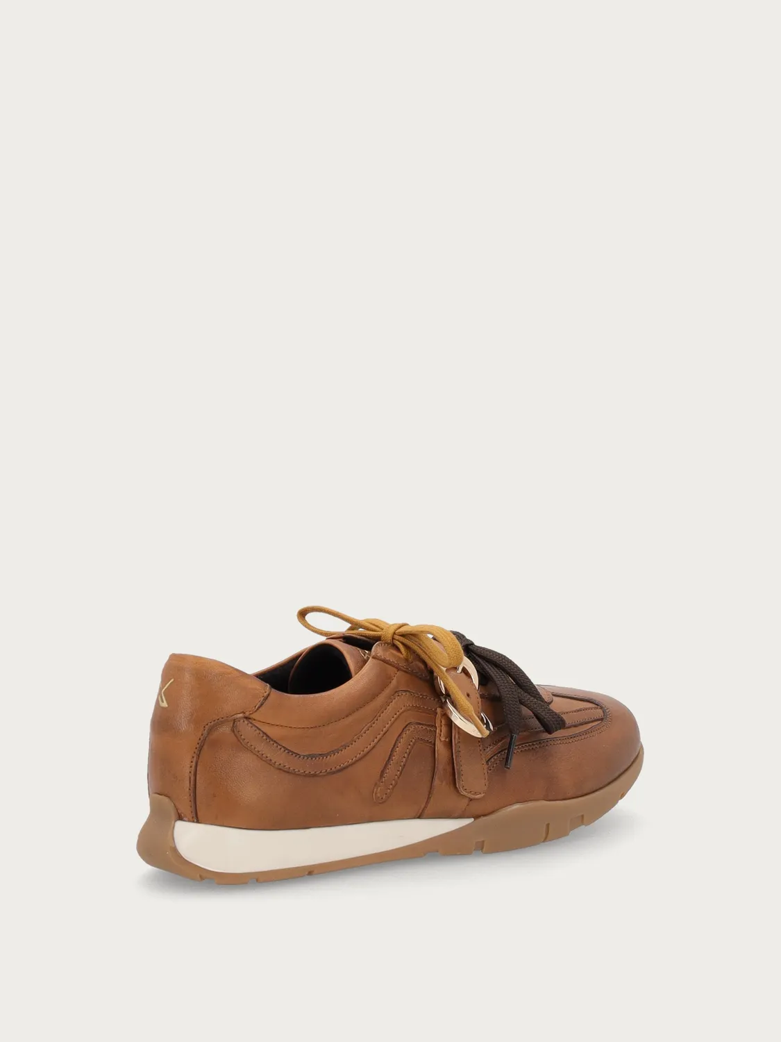 Frau Cross Hybrid sneakers bruin leer vintage dames
