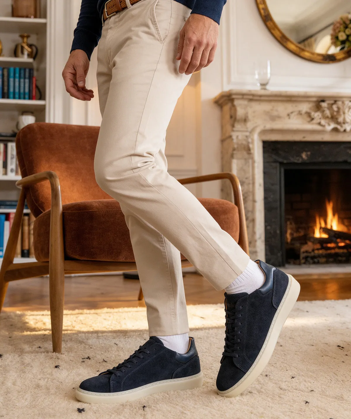 Finsbury Daytona sneaker navy suède 8 vetergaten