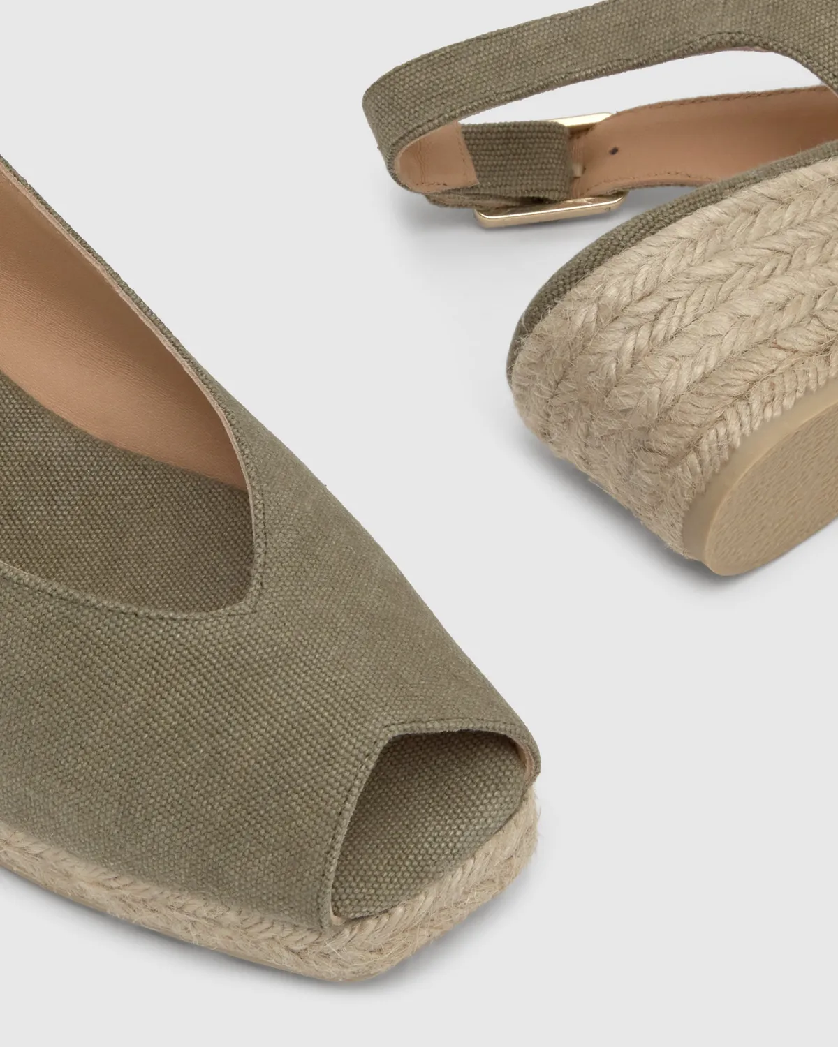Castaner Dosalia 3/002 espadrilles olijf sleehak 5 cm