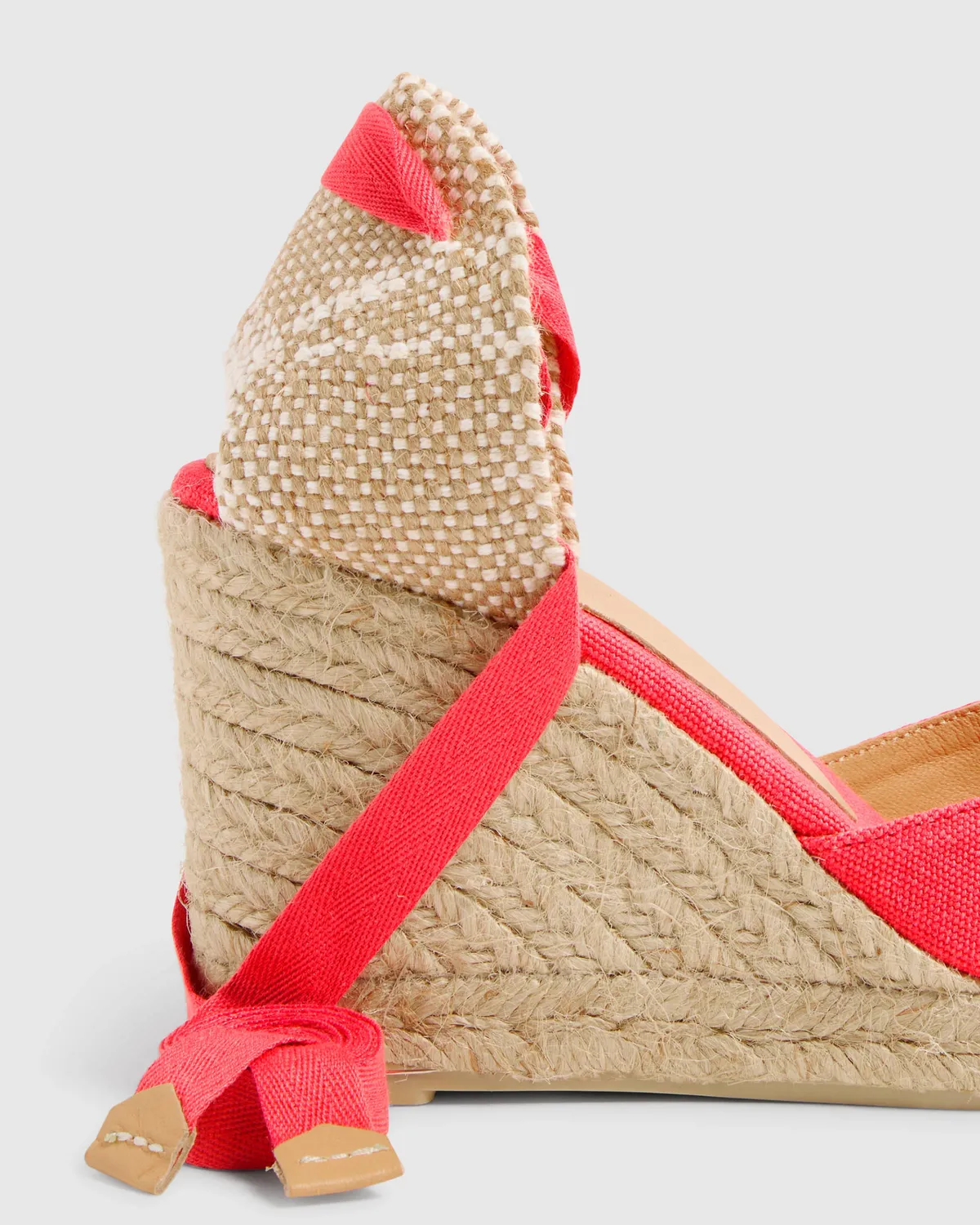 Castaner Carina 8 002 sleehak espadrille rood katoen