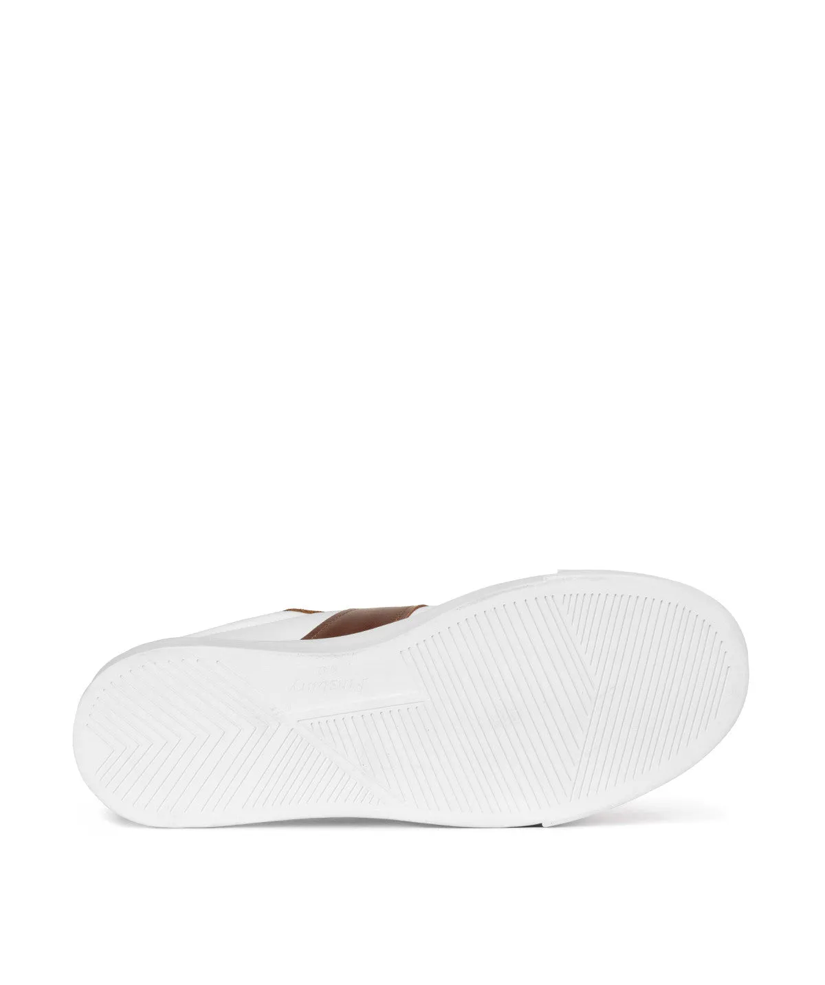 Finsbury Leo sneakers wit bruin leer