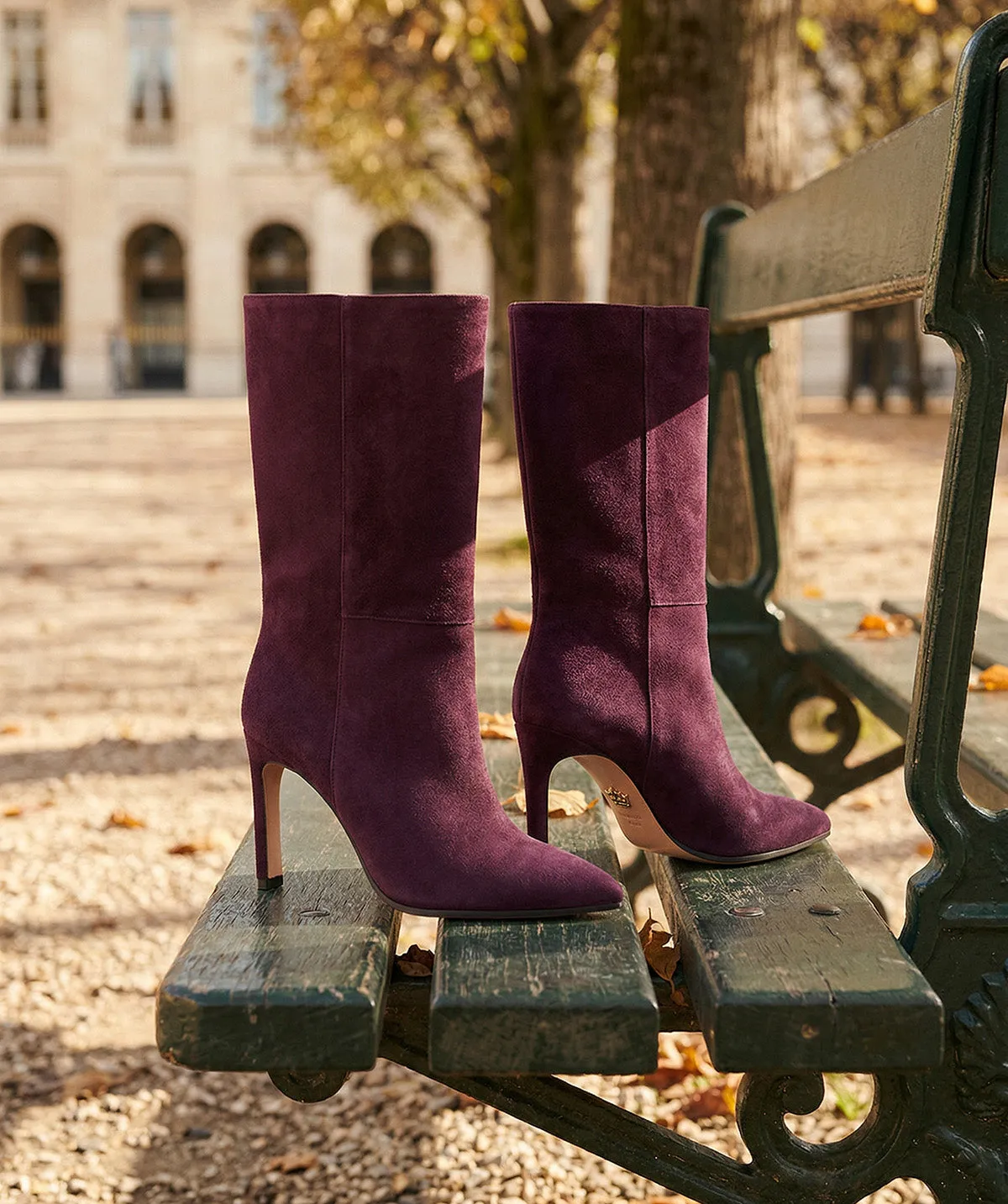Finsbury Tamara laarzen bordeaux fluweel 9 cm hak