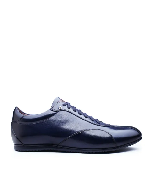 Finsbury Copan sneakers blauw patiné leer