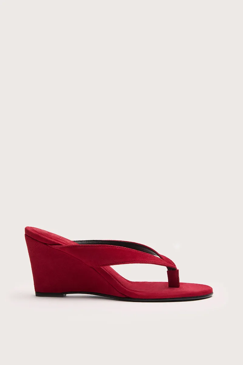 Bryan Stepwise Agata sleehaksandalen rood suède