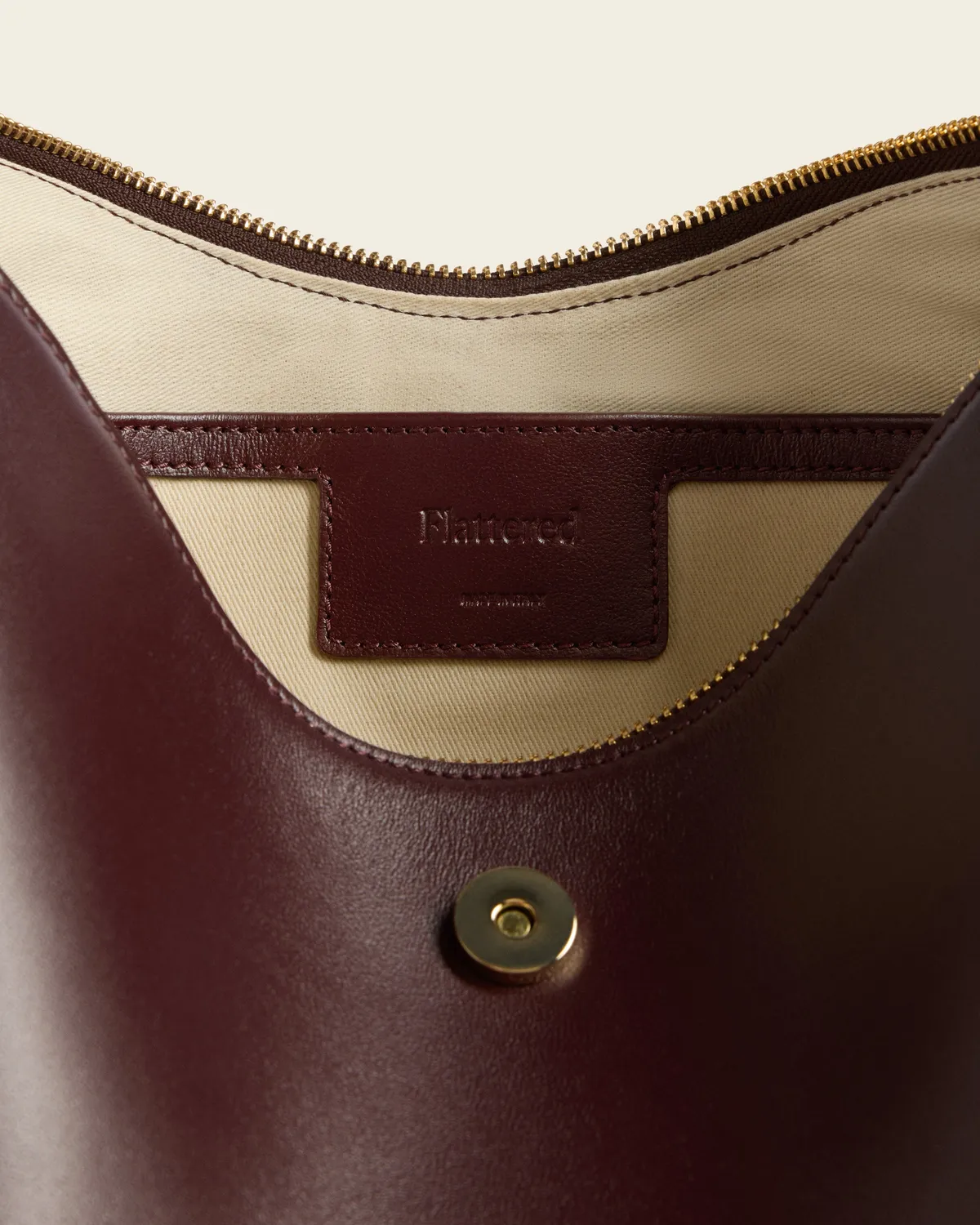 Flattered Gaia handtas bordeaux leer