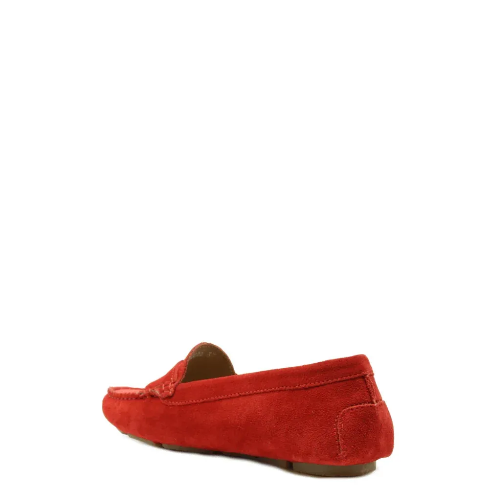 Donelli D1002 instappers rood dames nubuck