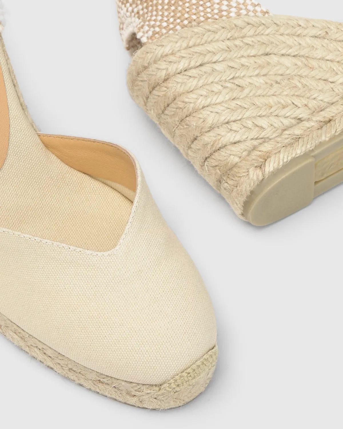 Castaner Chiara 8/001 espadrilles ivoor canvas 9 cm