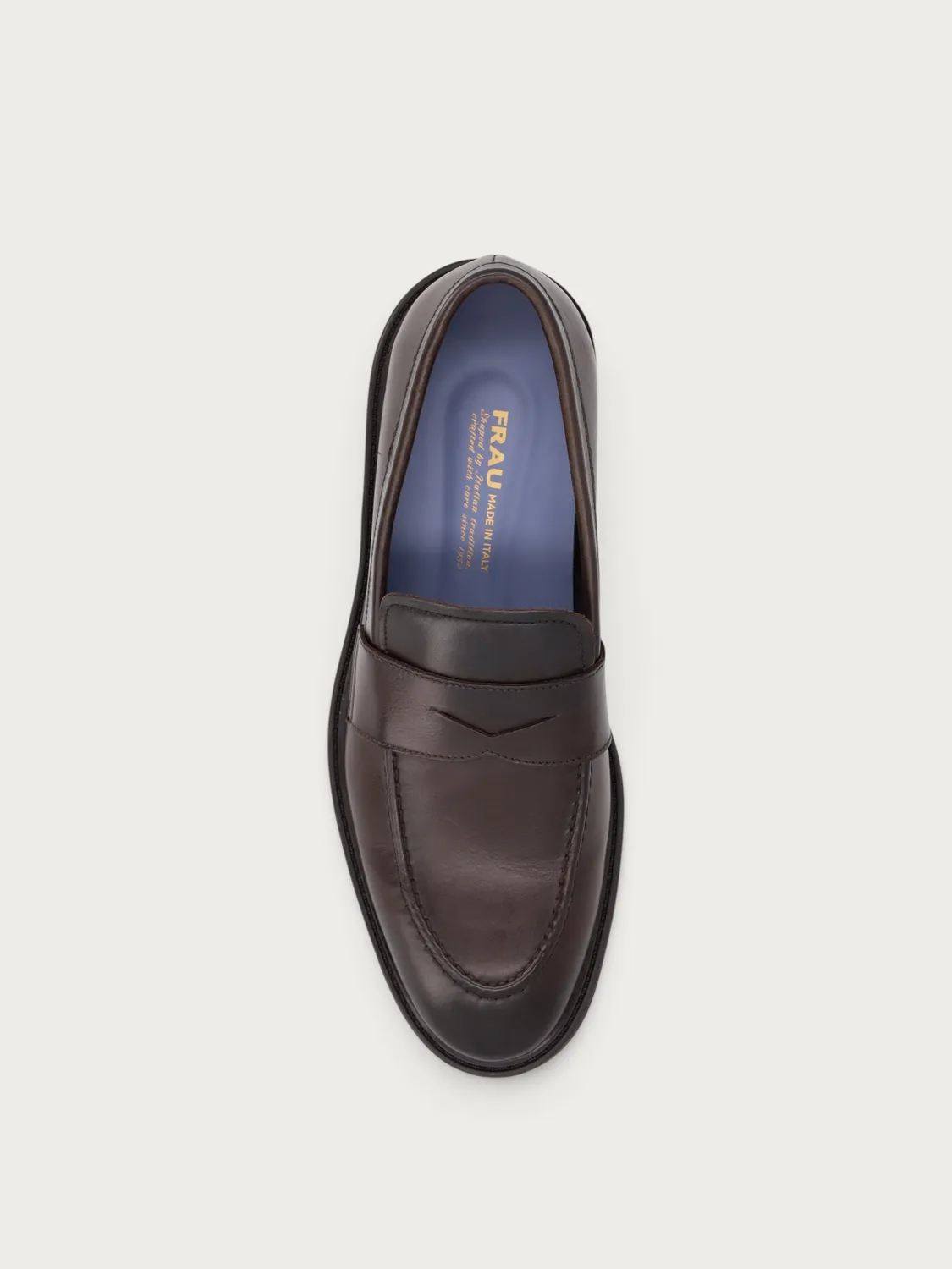 Frau Signature loafers kalfsleer donkerbruin